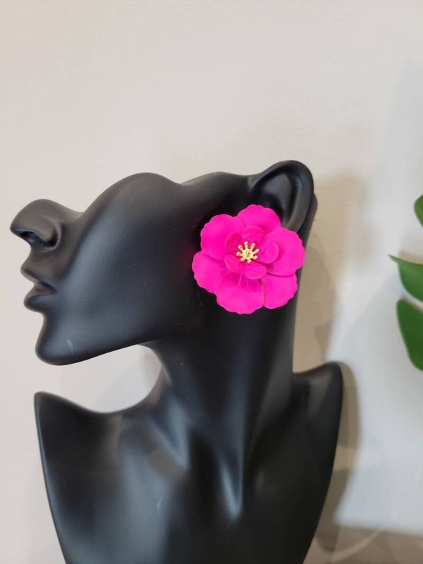 Boucles d'oreilles rose