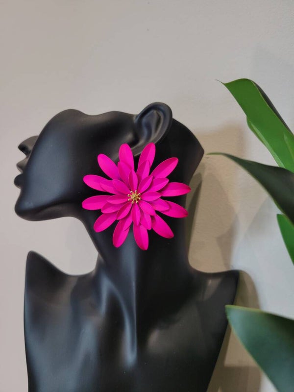 Boucles d'oreilles rose