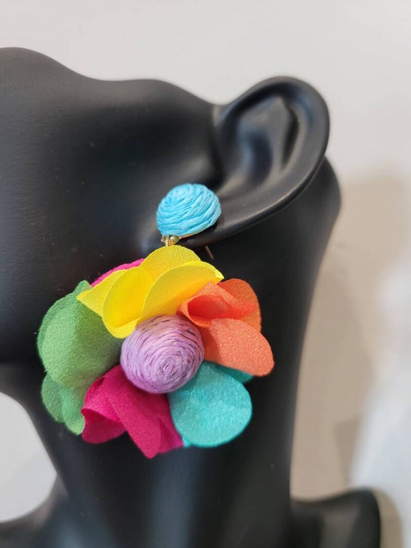 Boucles d'oreilles multicolores