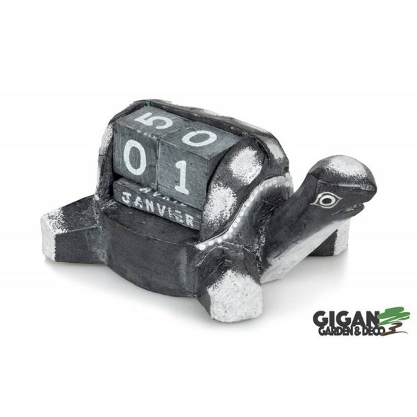 Calendrier en bois Tortue black