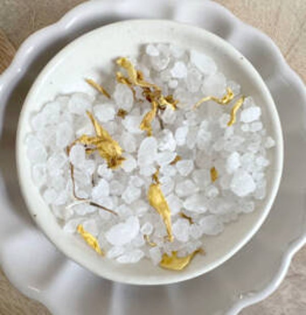 KERST: (voeten) badzout met Goudsbloem (Marigold )"Star"