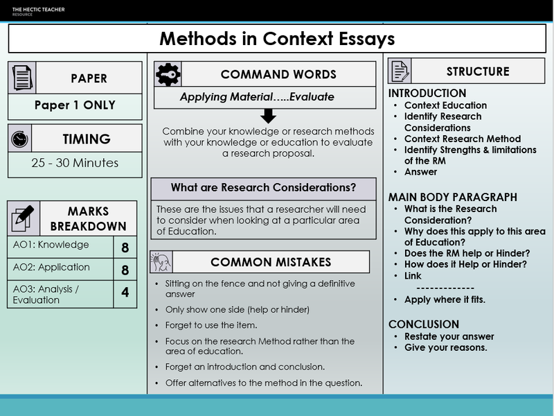 A Level Exam Technique / Exam Technique / SOCIOLOGY SUPPORT | Hectic ...