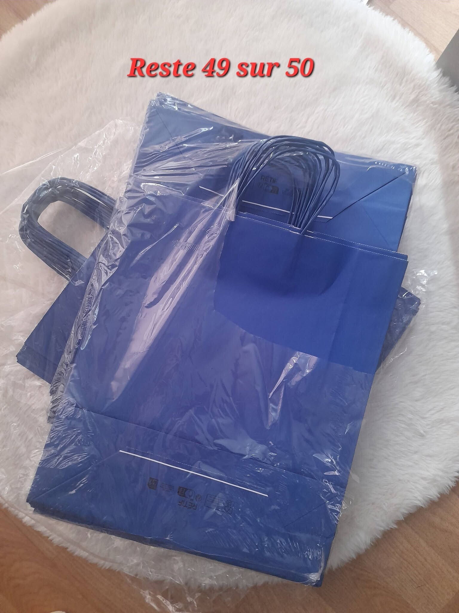 Lot de sac kraft bleu