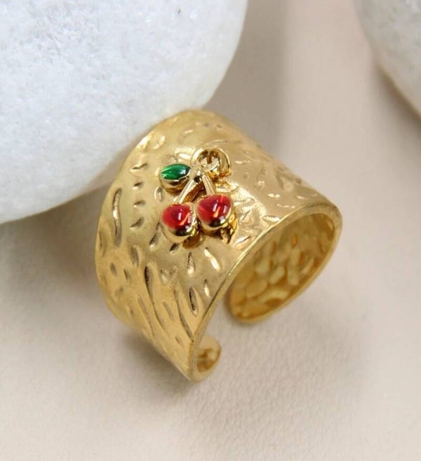 Bague avec breloque Cerise