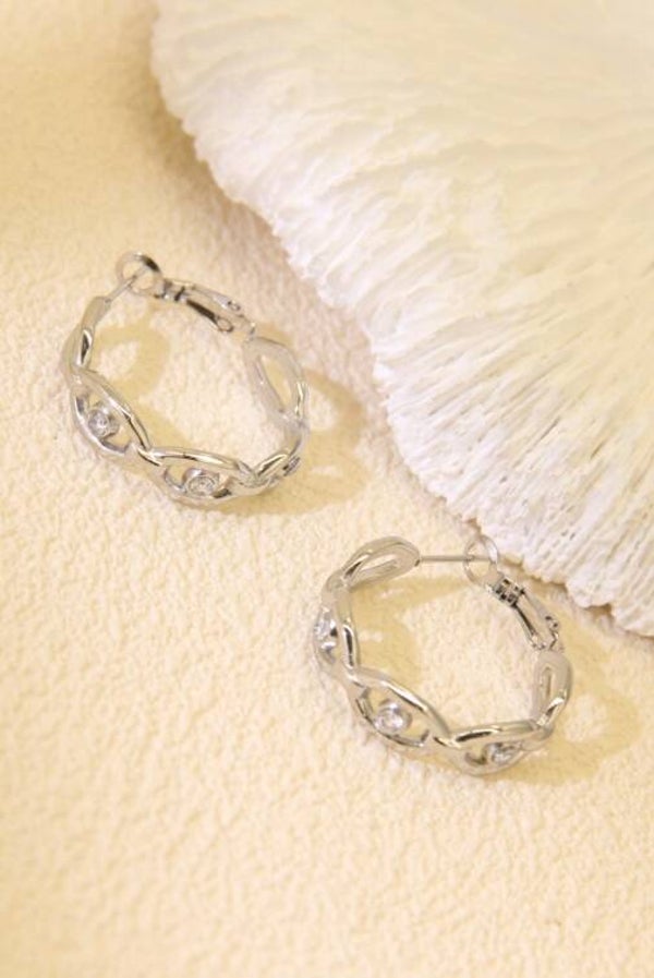 Boucles d'oreilles créoles avec strass