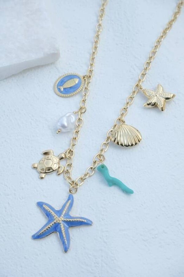 Collier charms marins