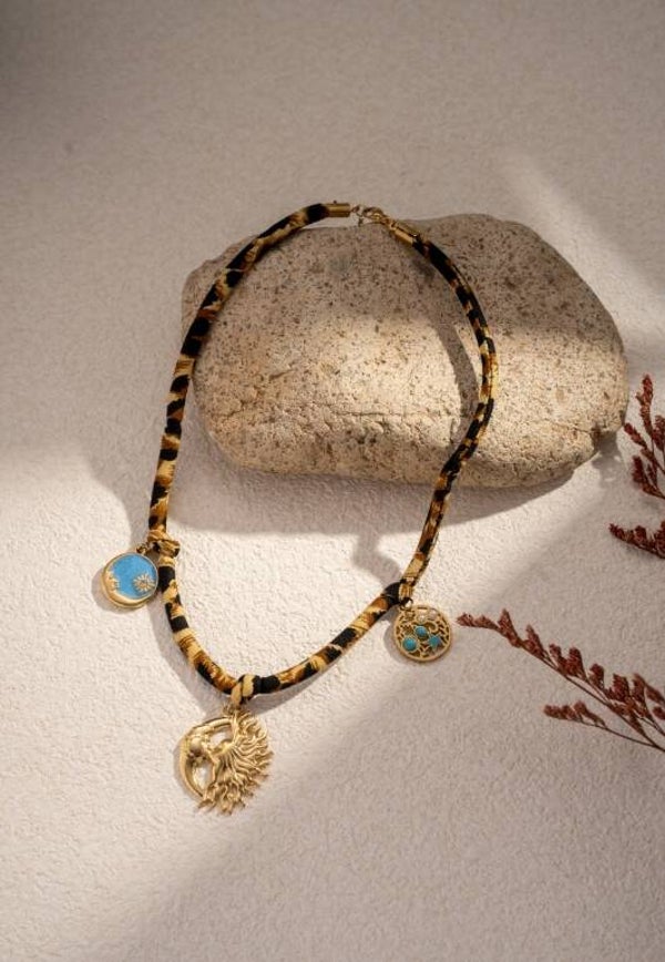 Collier Léopard Soleil & Lune