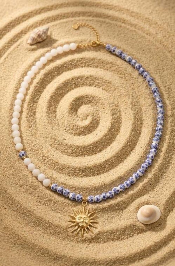Collier Perles Asymétrique Soleil