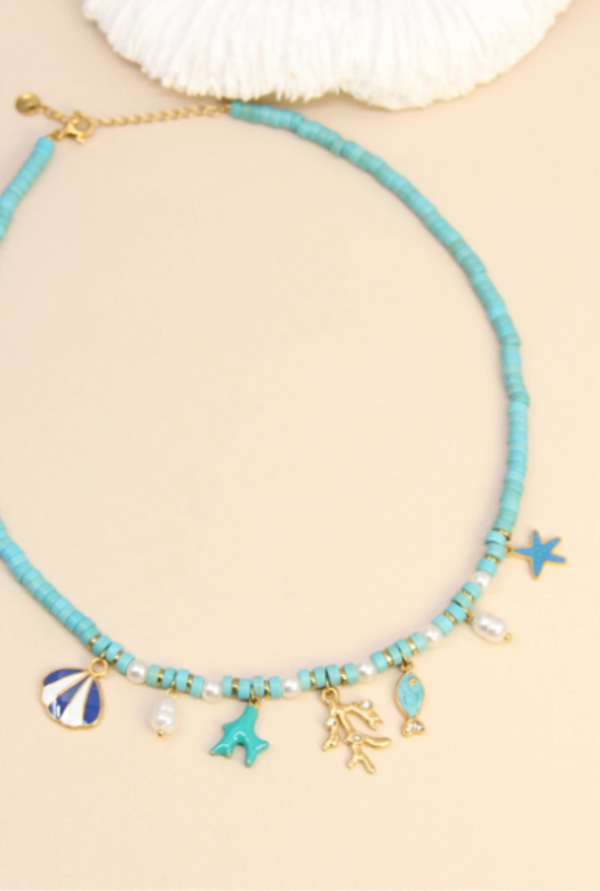 Collier Perles & Nacre ( Différentes Couleurs )