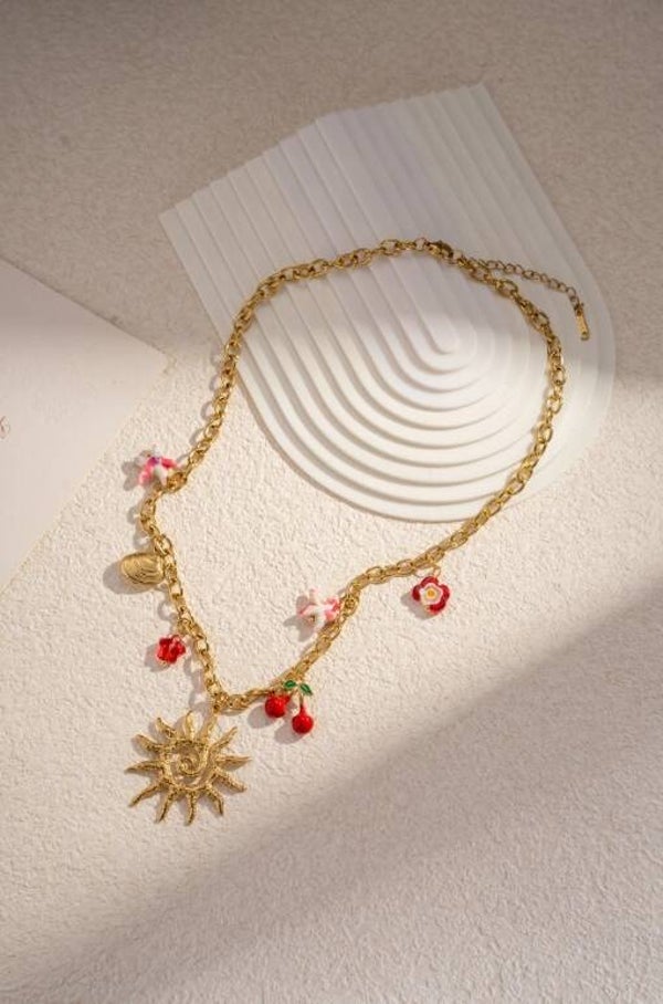 Collier Soleil & Breloques d’Été