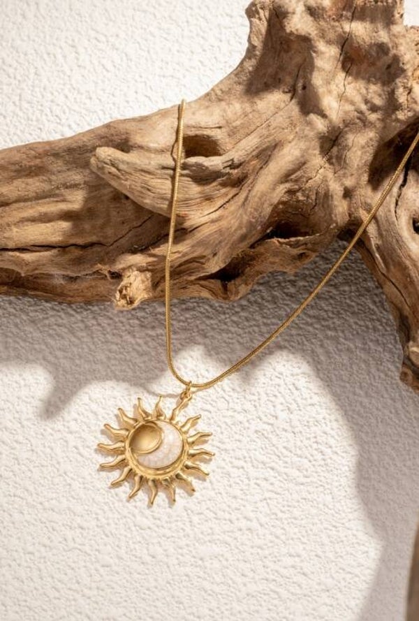 Collier Soleil Émaillé Brillant