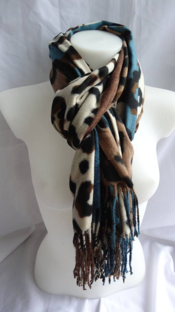 Echarpe Multi couleur Léopard
