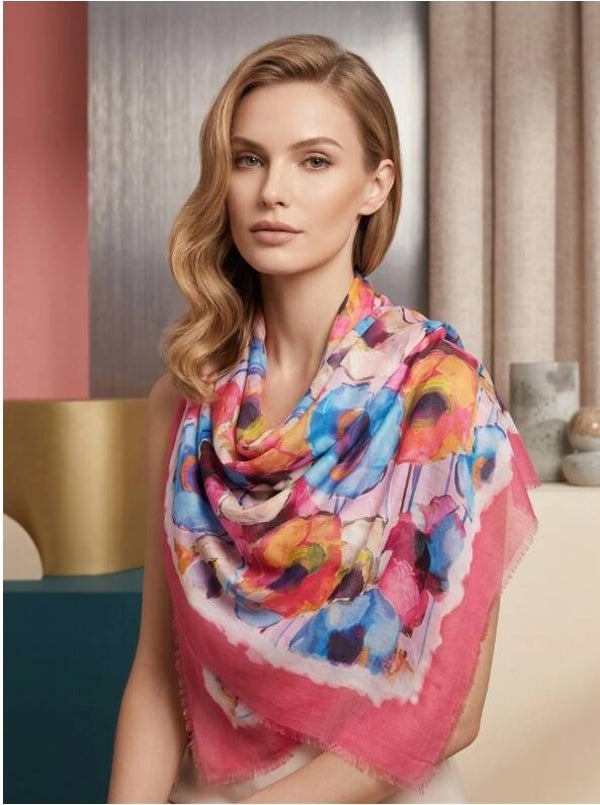 Foulard Multi couleurs à motif floral  ( Divers colories )