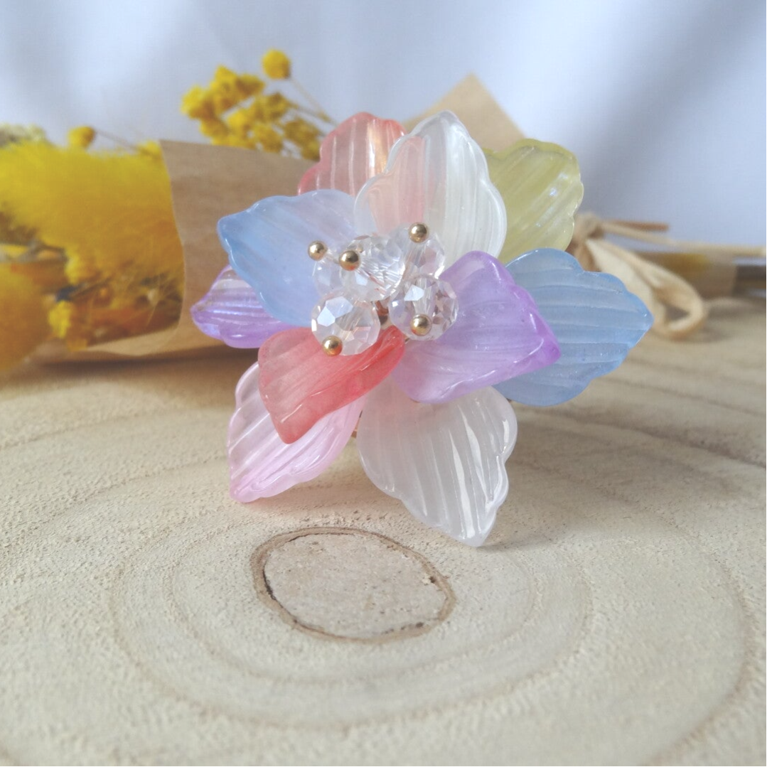 Bague Fleur Multicouleur