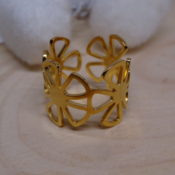 Bague Fleur Doré