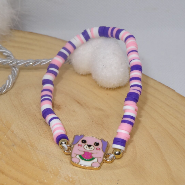 Bracelet élastique motif chien ( divers modèles)