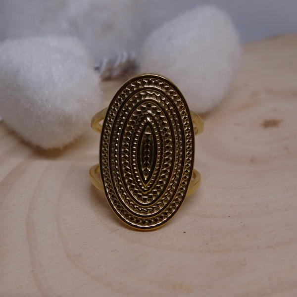 Bague Ovale Doré