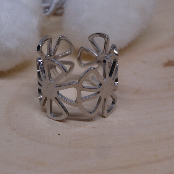 Bague Fleur Argenté
