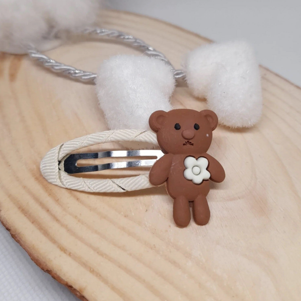 Pince à cheveux  avec un Ours🐻