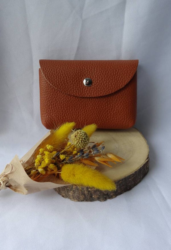 Porte Monnaie Deux Compartiments en Cuir