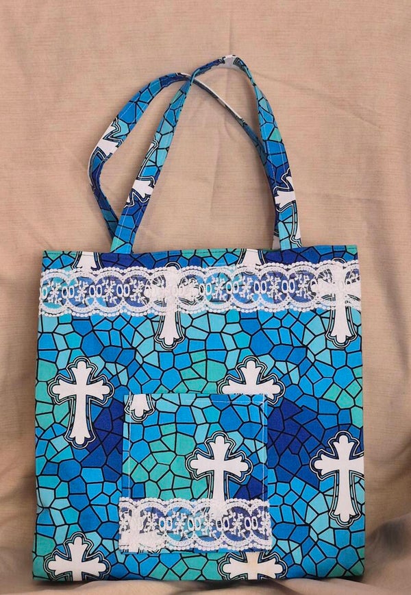 White Cross / Stained Glass Purse