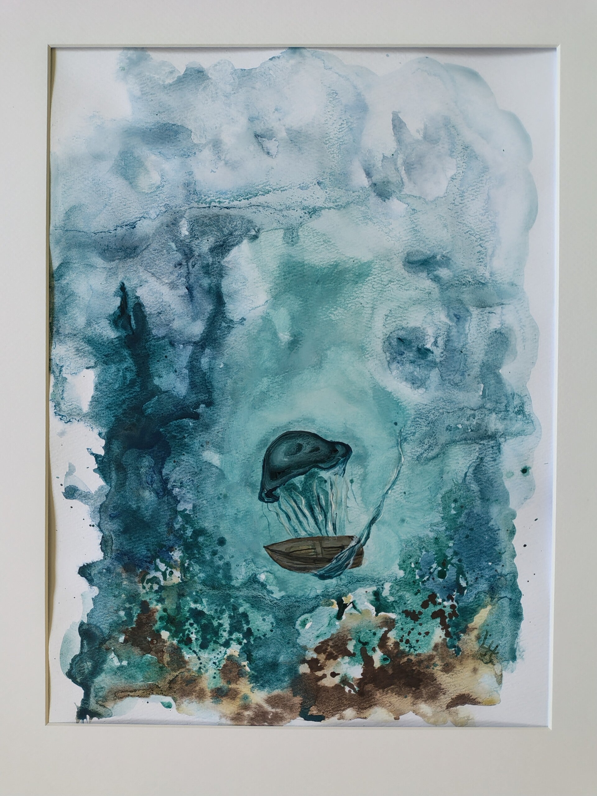 Manet frakter båt. A