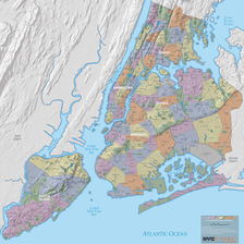 Neighbourhoods NYC map