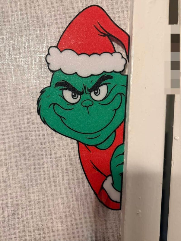 Peeking grinch