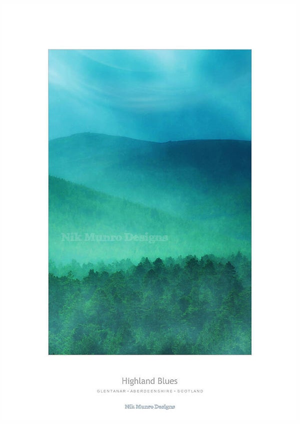 A3 Poster Highland Blues • Glentanar