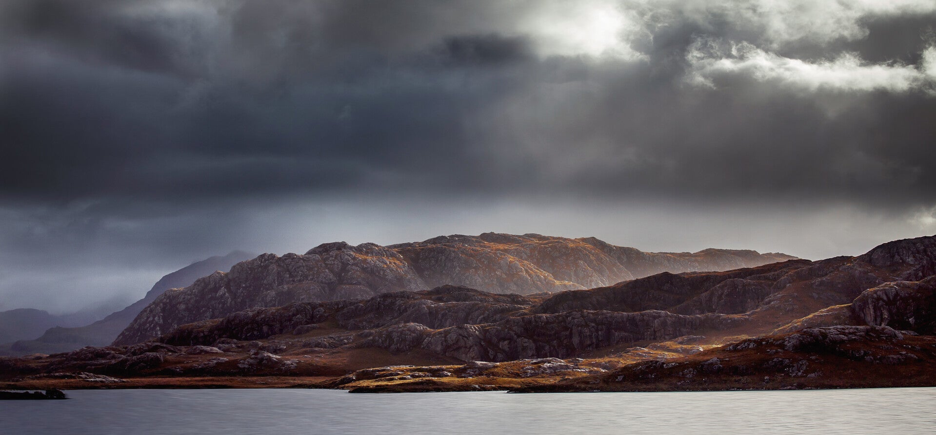 Fine Art Print : Sunlit Rocks • Sutherland