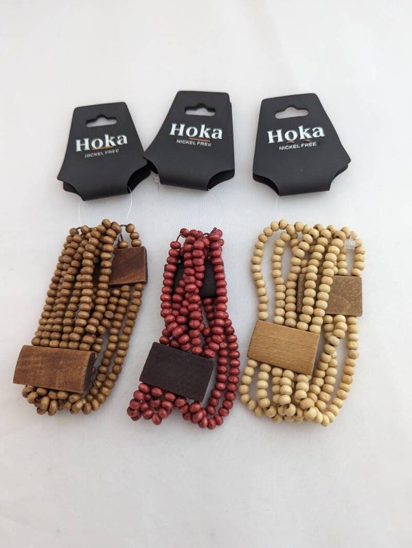 Houten kralen armband