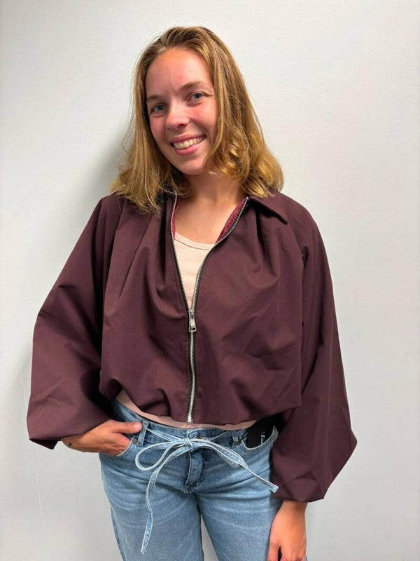 Bordeaux rode bomber jas