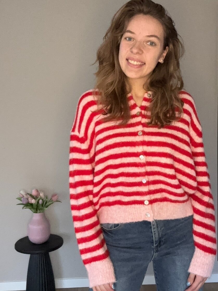 Rood roze vestje