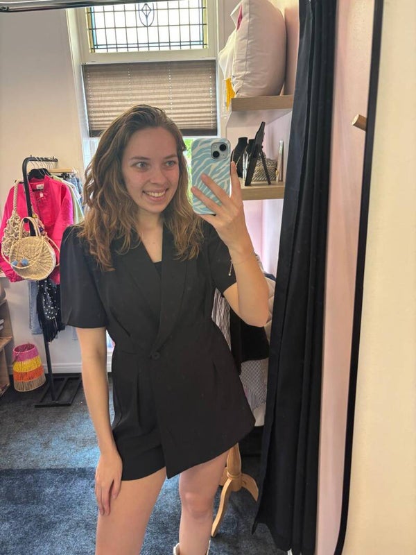 Zwarte playsuit