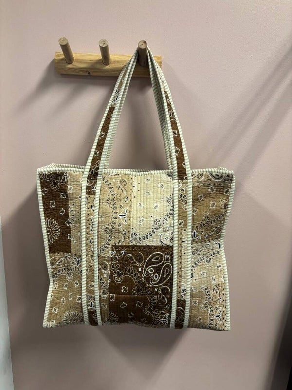 Beige shopper