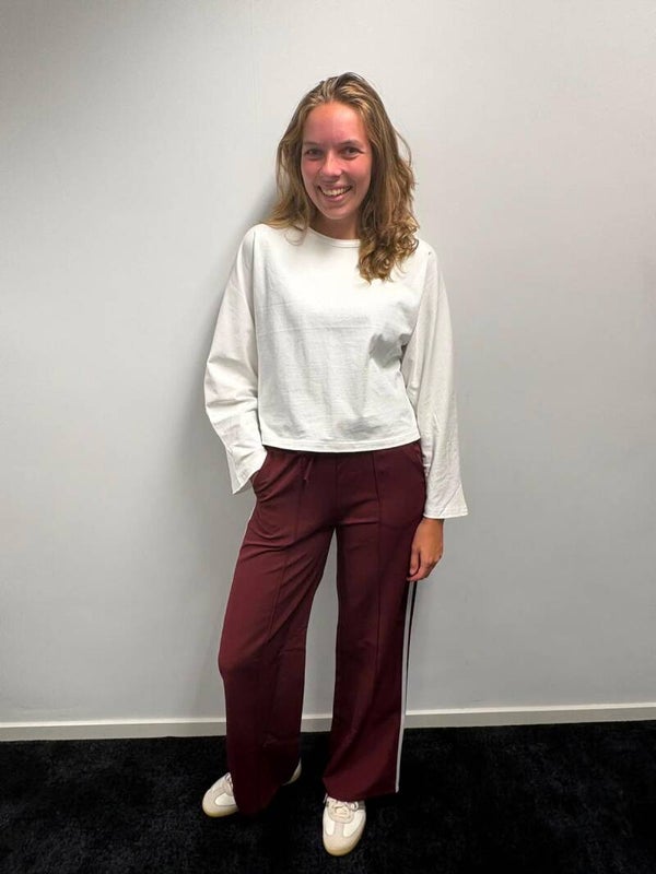 Bordeaux rode broek
