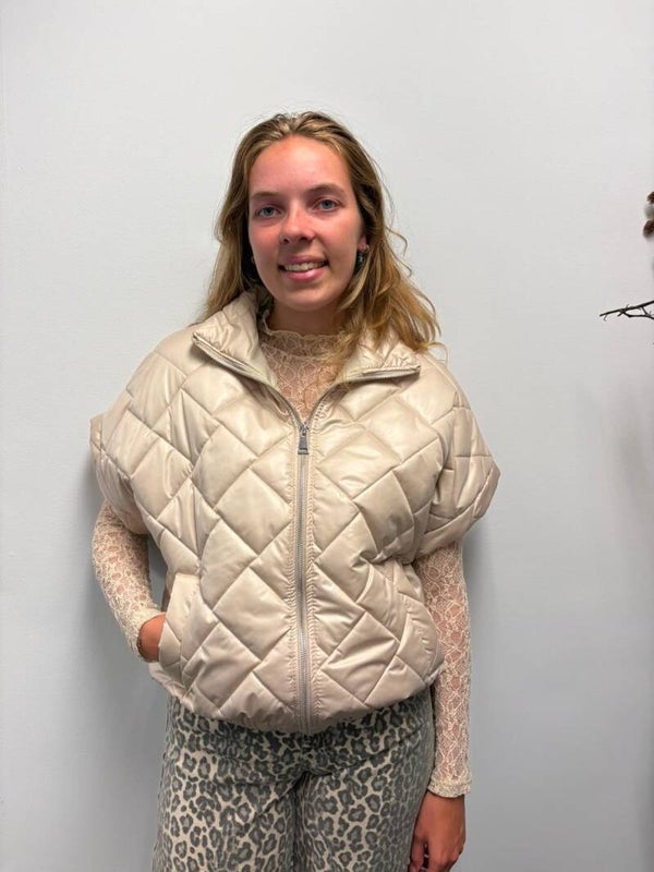 Beige bodywarmer