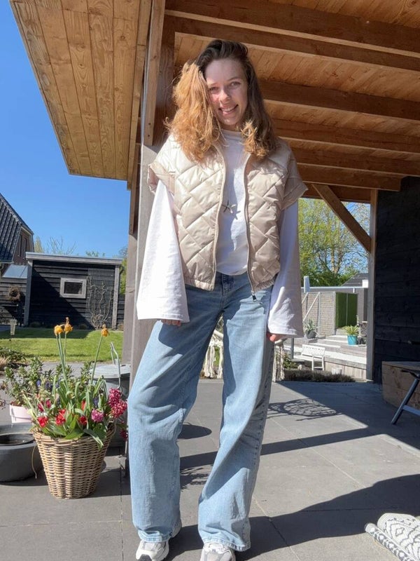 Beige bodywarmer