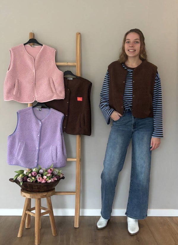 Bruin gilet