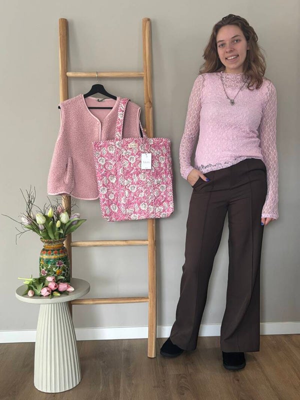 Roze kanten top
