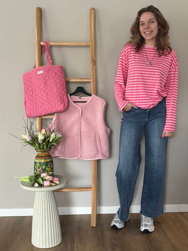 Roze lichtroze longsleeve