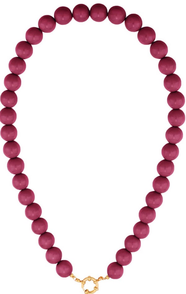 Fuchsia kralen ketting