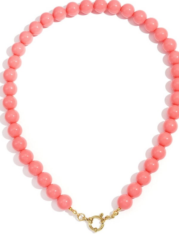 Roze kralen ketting