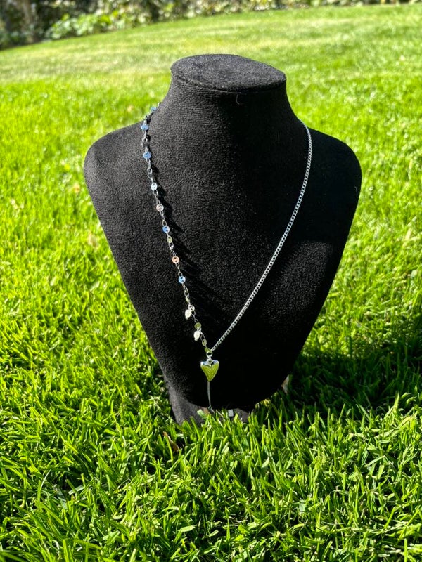 Zilveren hartjes ketting