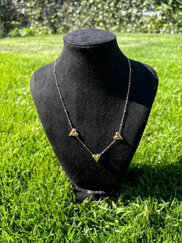 Gouden hartjes ketting