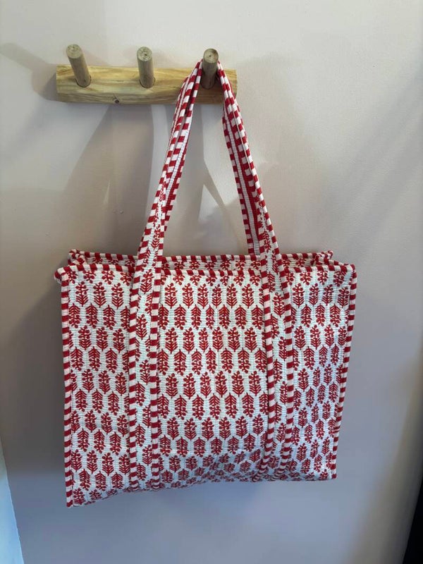 Rood/witte shopper