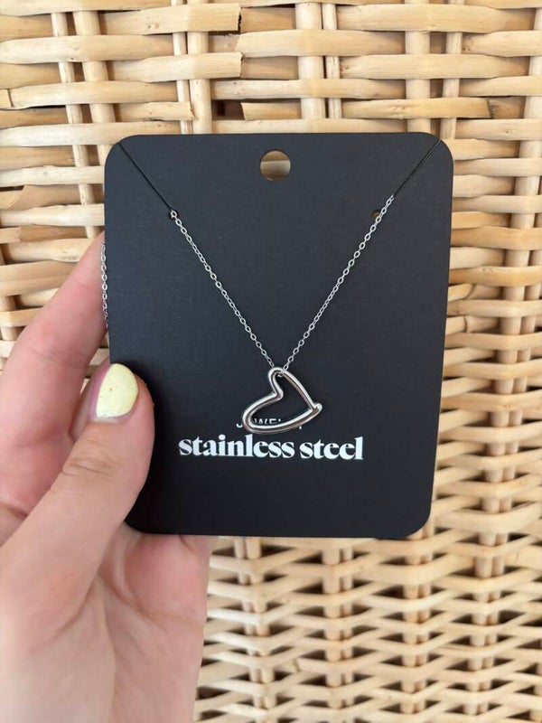 zilveren hartjes ketting