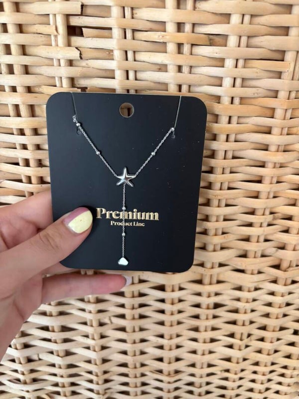 zilveren ketting met zeester