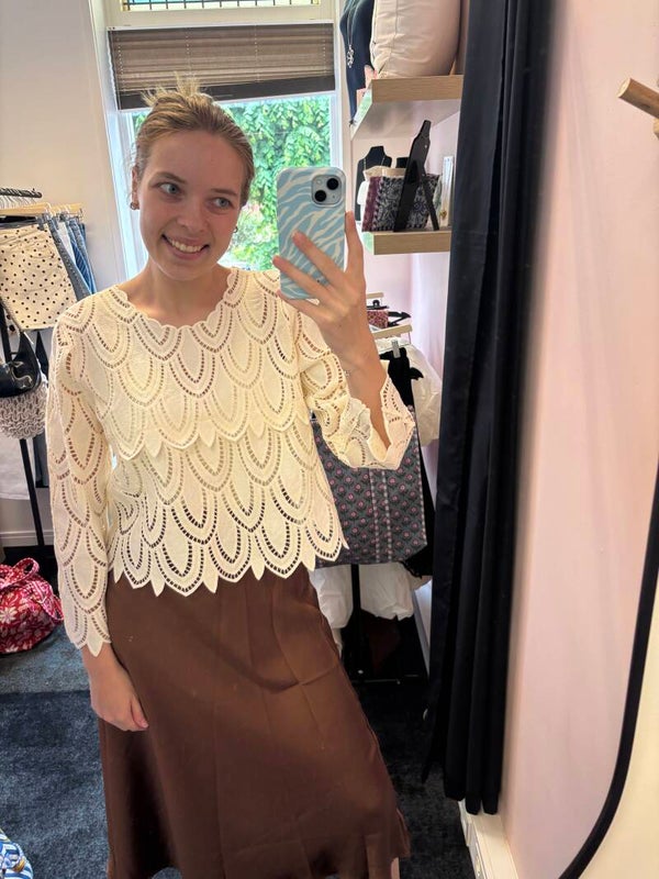 Beige gehaakte top!
