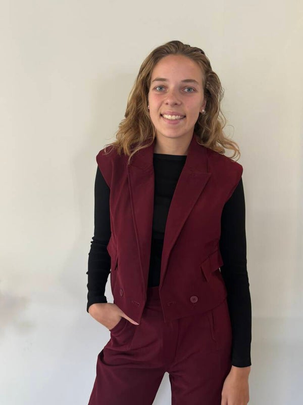 Gilet bordeaux rood